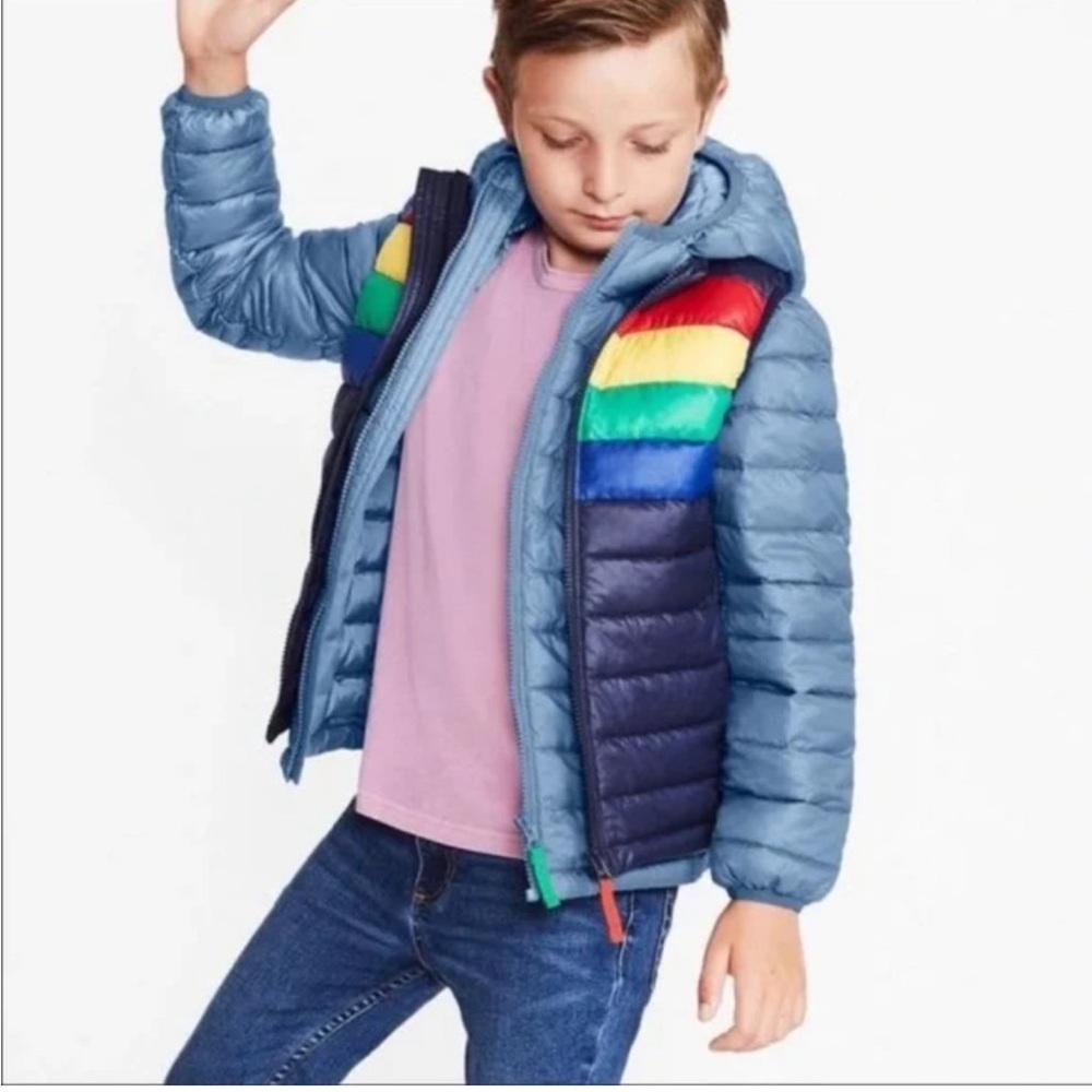 Primary Rainbow Puffer Vest Sz 3